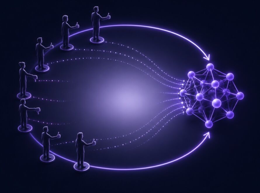 BergLabs blog visual: human feedback loop