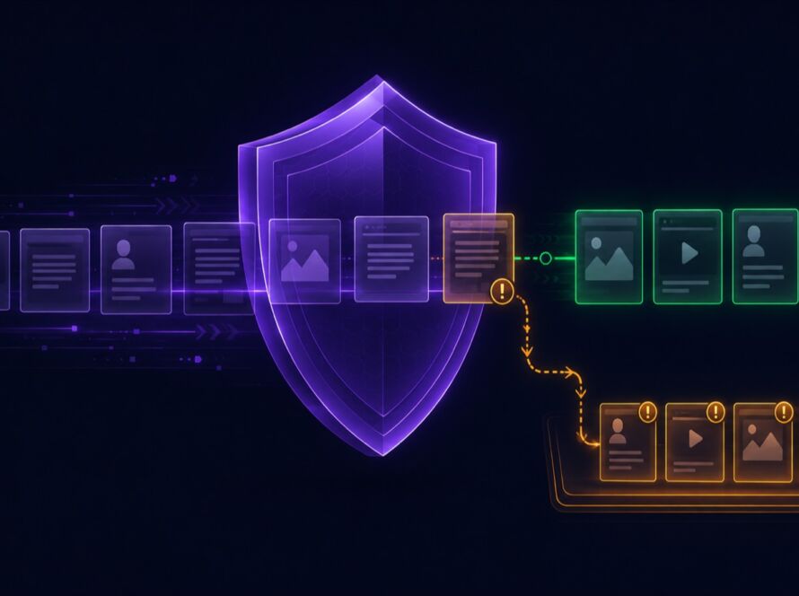 BergLabs blog visual: trust safety filter